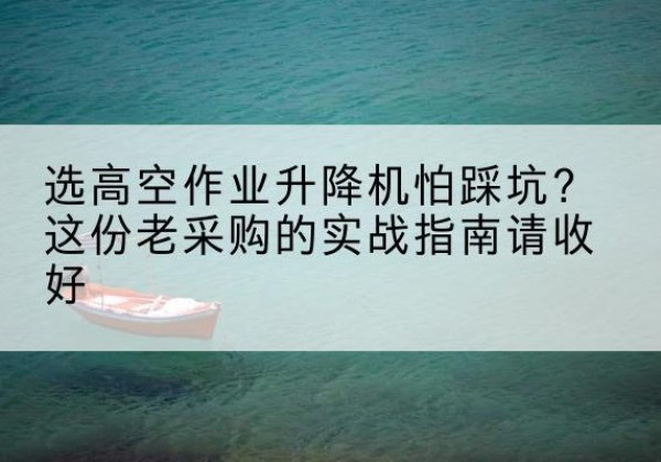 达拉特旗高空作业升降机厂家推荐-选高空作业升降机怕踩坑？这份老采购的实战指南请收好